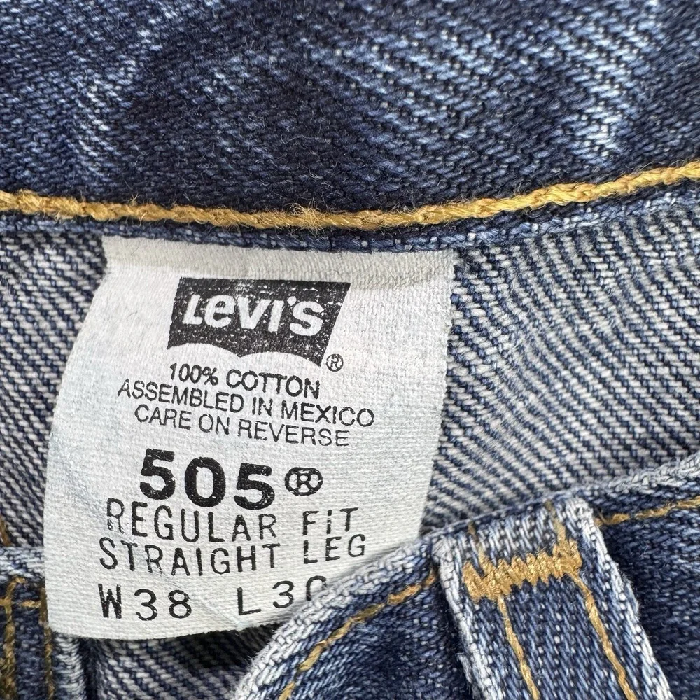 Levis 505 VTG Jeans Men 38x30 Blue Regular Straight Denim (99' VTG)‎